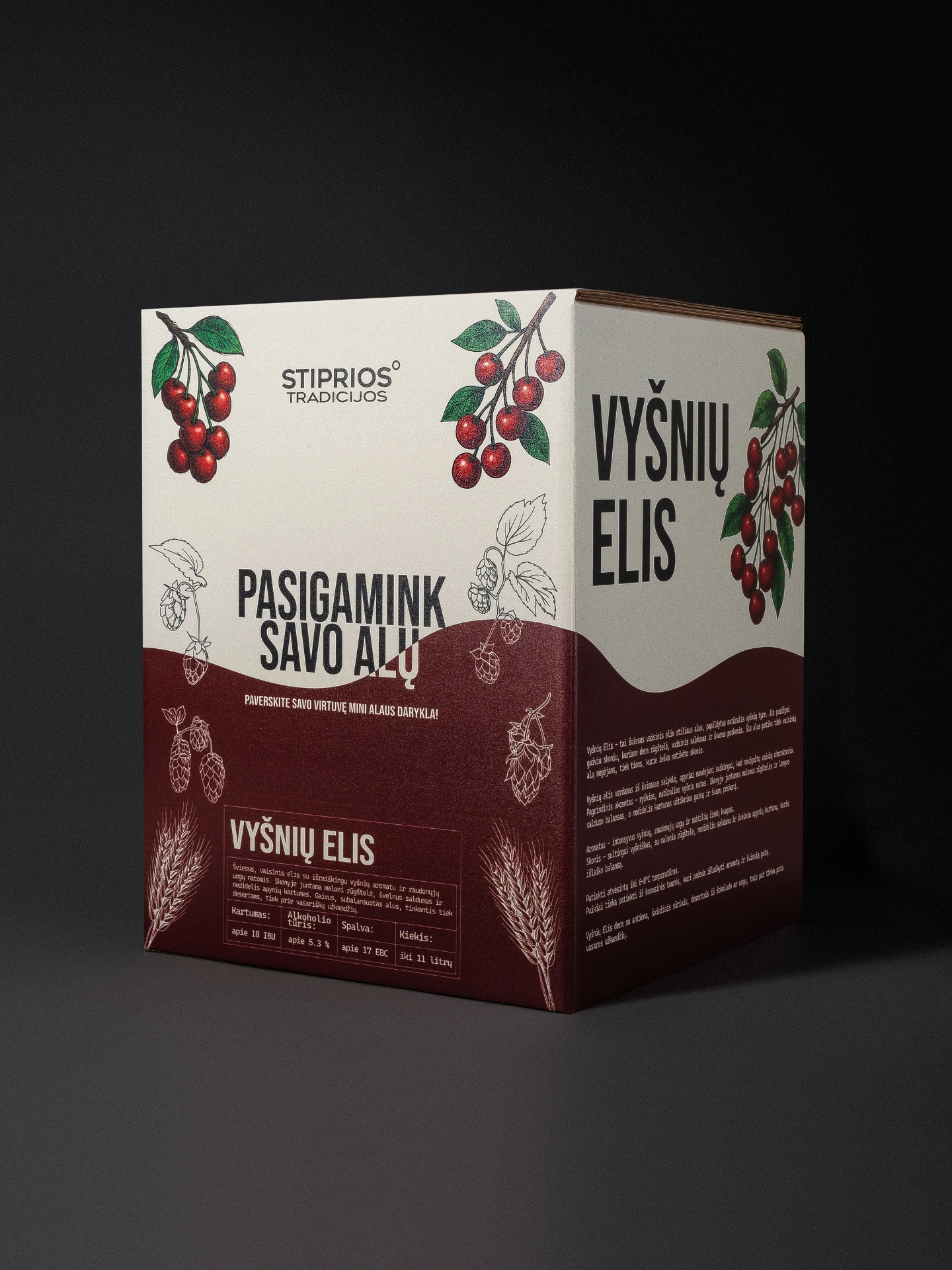 Alaus gaminimo rinkinys “Vyšnių elis”